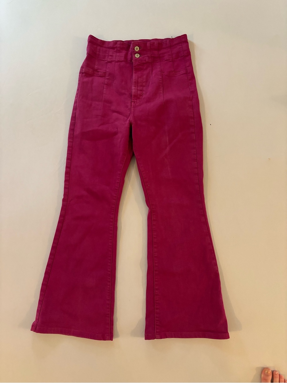 Free People Magenta High-Rise Jean Flare Jeans - Picture 3 of 6